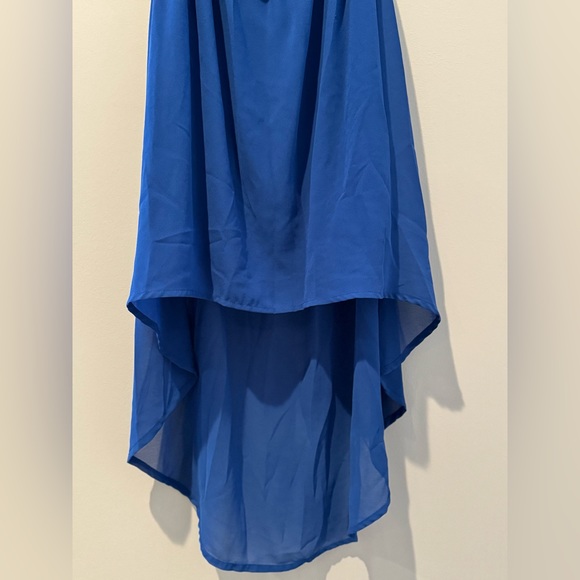 Love Culture M Blue Strapless High Low Dress w/ Belt - Picture 4 of 9